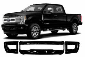 2018-20 F150 Front Bumper Shellz, (CENTER COVER) Paintable ABS, With tow  hooks